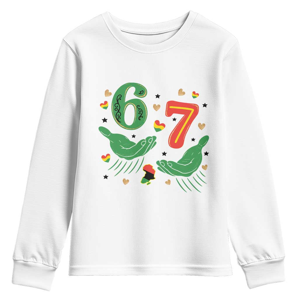 67 Meme Black History Month Youth Sweatshirt African American Gift TS12 White Print Your Wear
