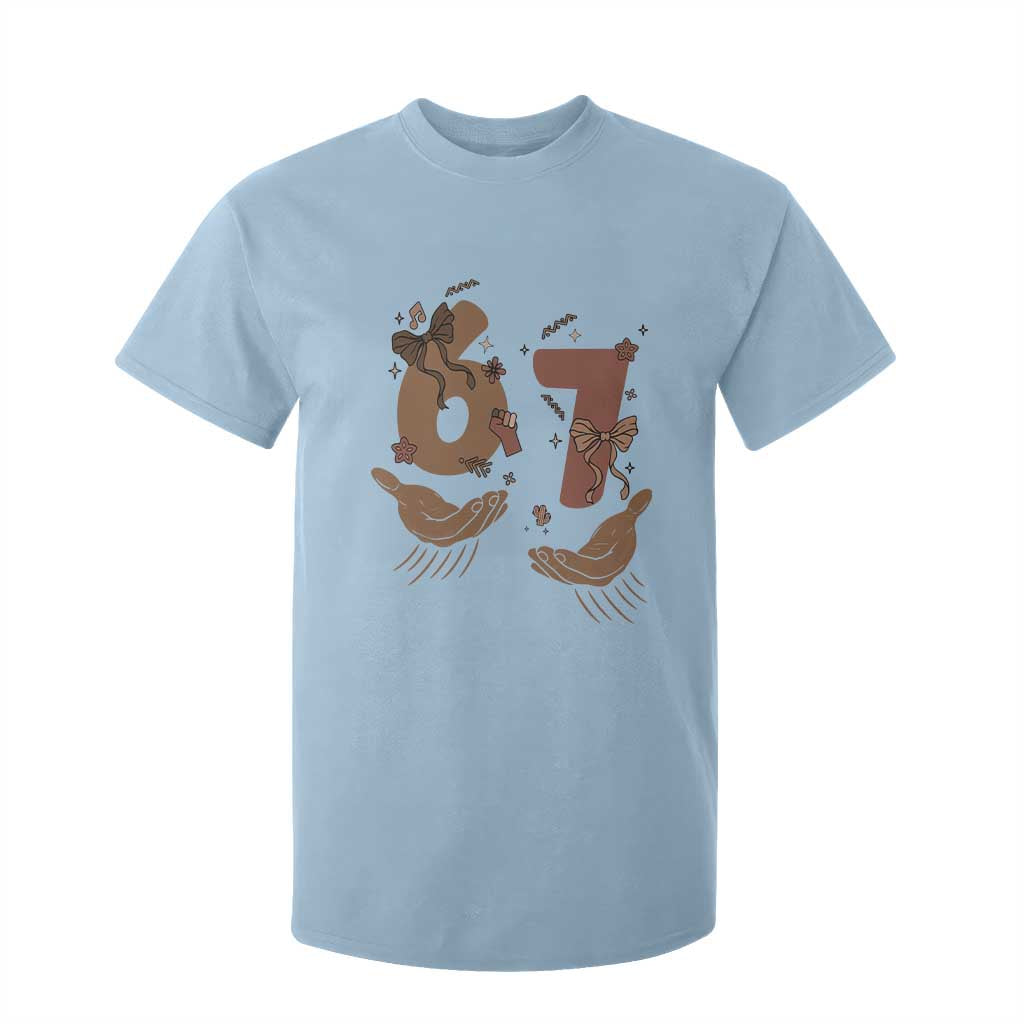 Funny Six Seven Meme T Shirt For Kid Black History Women Gift TS12 Light Blue Print Your Wear