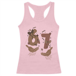 Funny Six Seven Meme Racerback Tank Top Black History Women Gift TS12 Light Pink Print Your Wear