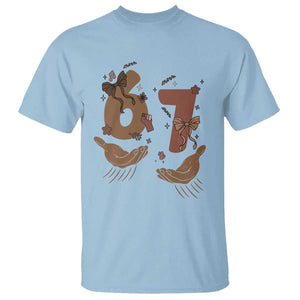 Funny Six Seven Meme T Shirt Black History Women Gift TS12 Light Blue Print Your Wear
