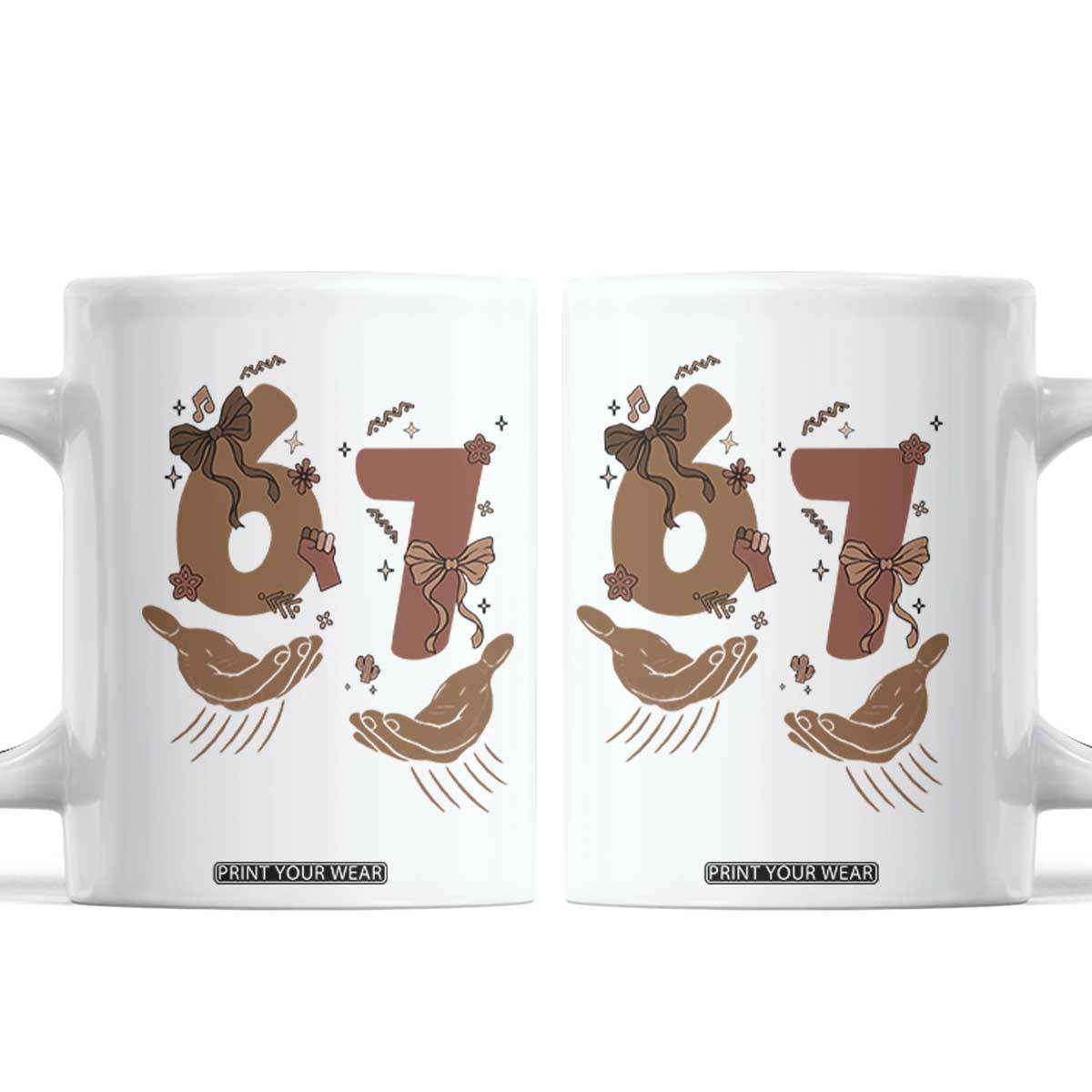 Funny Six Seven Meme Coffee Mug Black History Women Gift TS12 White Print Your Wear
