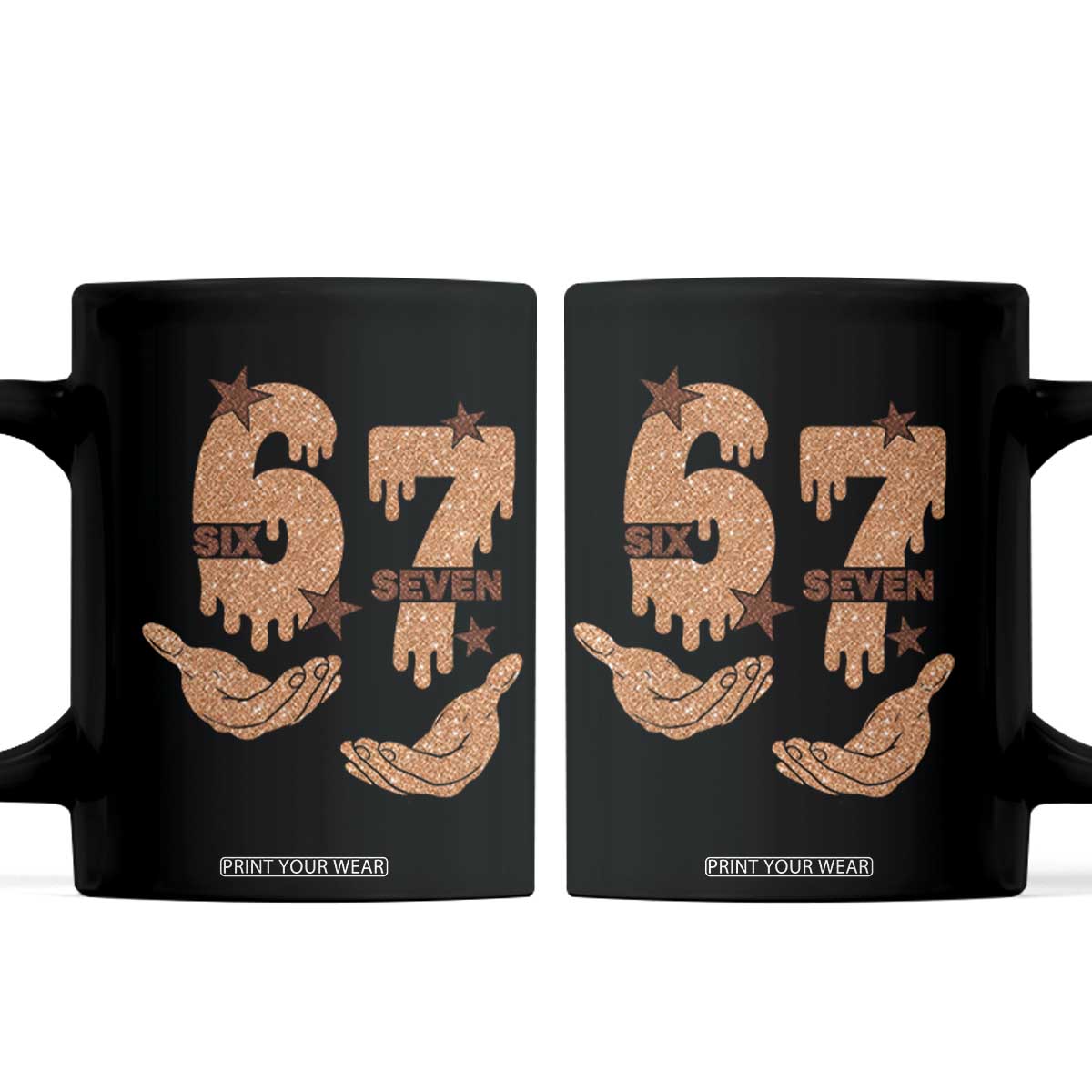 Funny Six Seven Meme Coffee Mug Melanin Black History Month Gift TS12 Black Print Your Wear