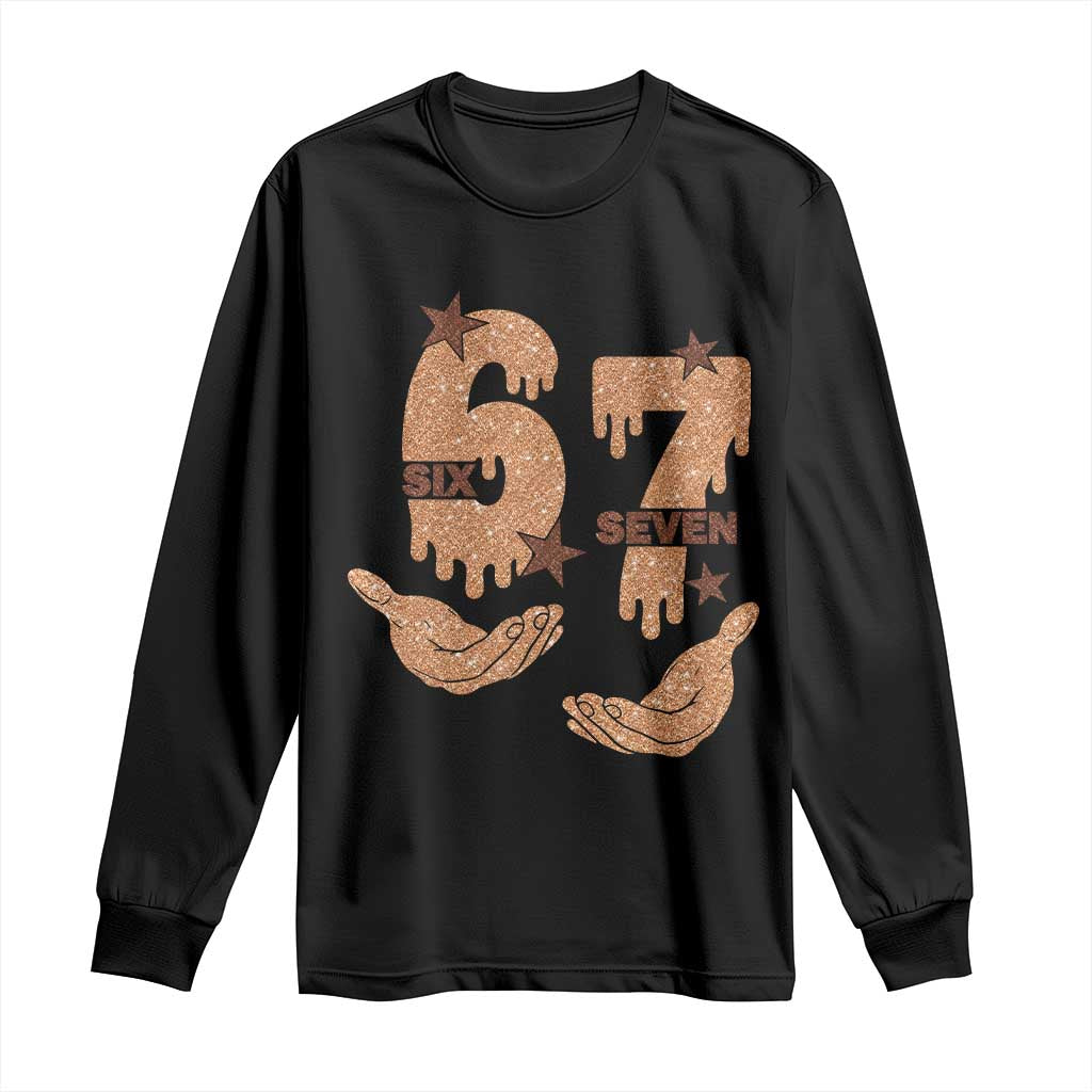 Funny Six Seven Meme Long Sleeve Shirt Melanin Black History Month Gift TS12 Black Print Your Wear