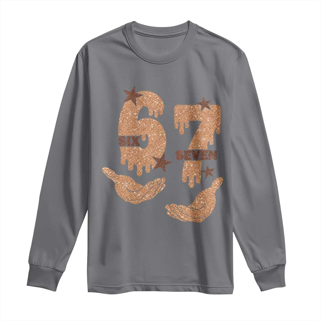 Funny Six Seven Meme Long Sleeve Shirt Melanin Black History Month Gift TS12 Charcoal Print Your Wear