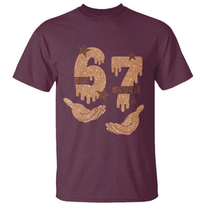 Funny Six Seven Meme T Shirt Melanin Black History Month Gift TS12 Maroon Print Your Wear
