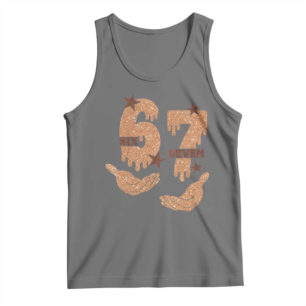Funny Six Seven Meme Tank Top Melanin Black History Month Gift TS12 Black Heather Print Your Wear