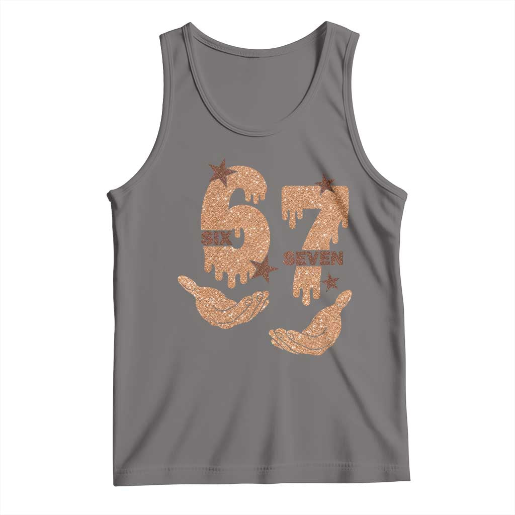 Funny Six Seven Meme Tank Top Melanin Black History Month Gift TS12 Deep Heather Print Your Wear