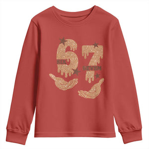 Funny Six Seven Meme Youth Sweatshirt Melanin Black History Month Gift TS12 Red Print Your Wear
