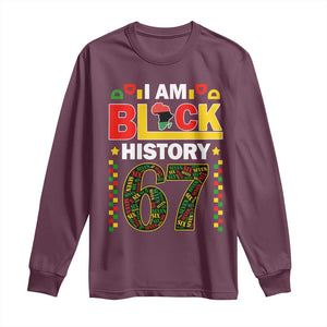 67 Meme Black History Month Long Sleeve Shirt African American Pride TS12 Maroon Print Your Wear