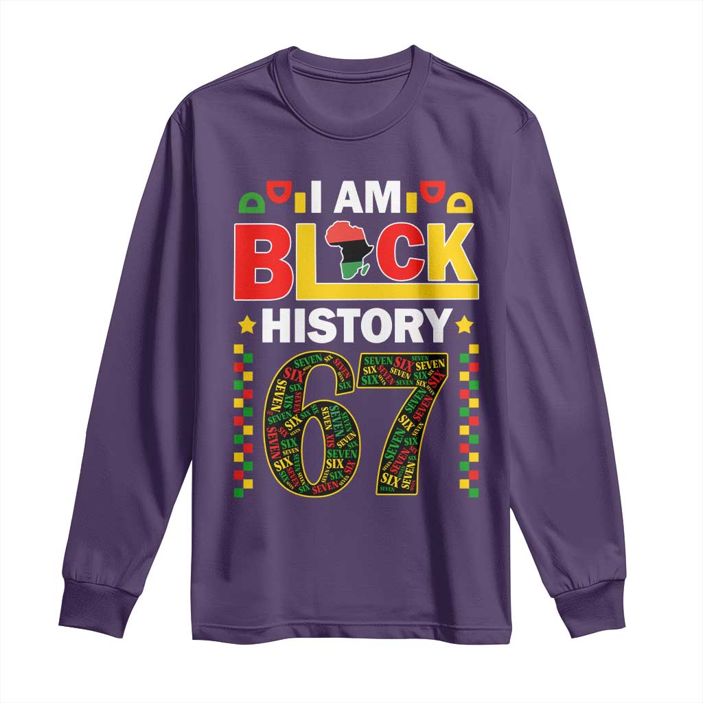 67 Meme Black History Month Long Sleeve Shirt African American Pride TS12 Purple Print Your Wear