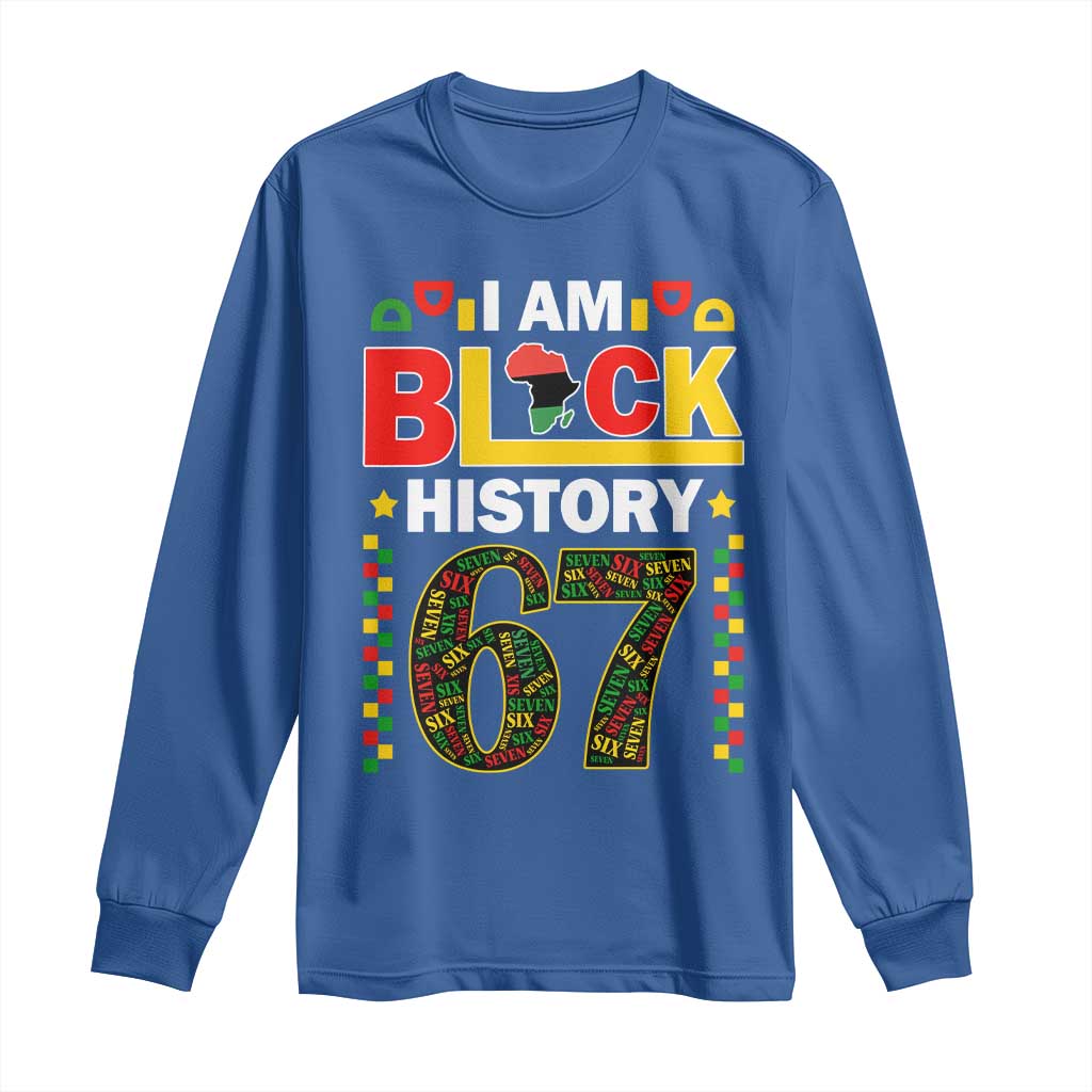 67 Meme Black History Month Long Sleeve Shirt African American Pride TS12 Royal Blue Print Your Wear