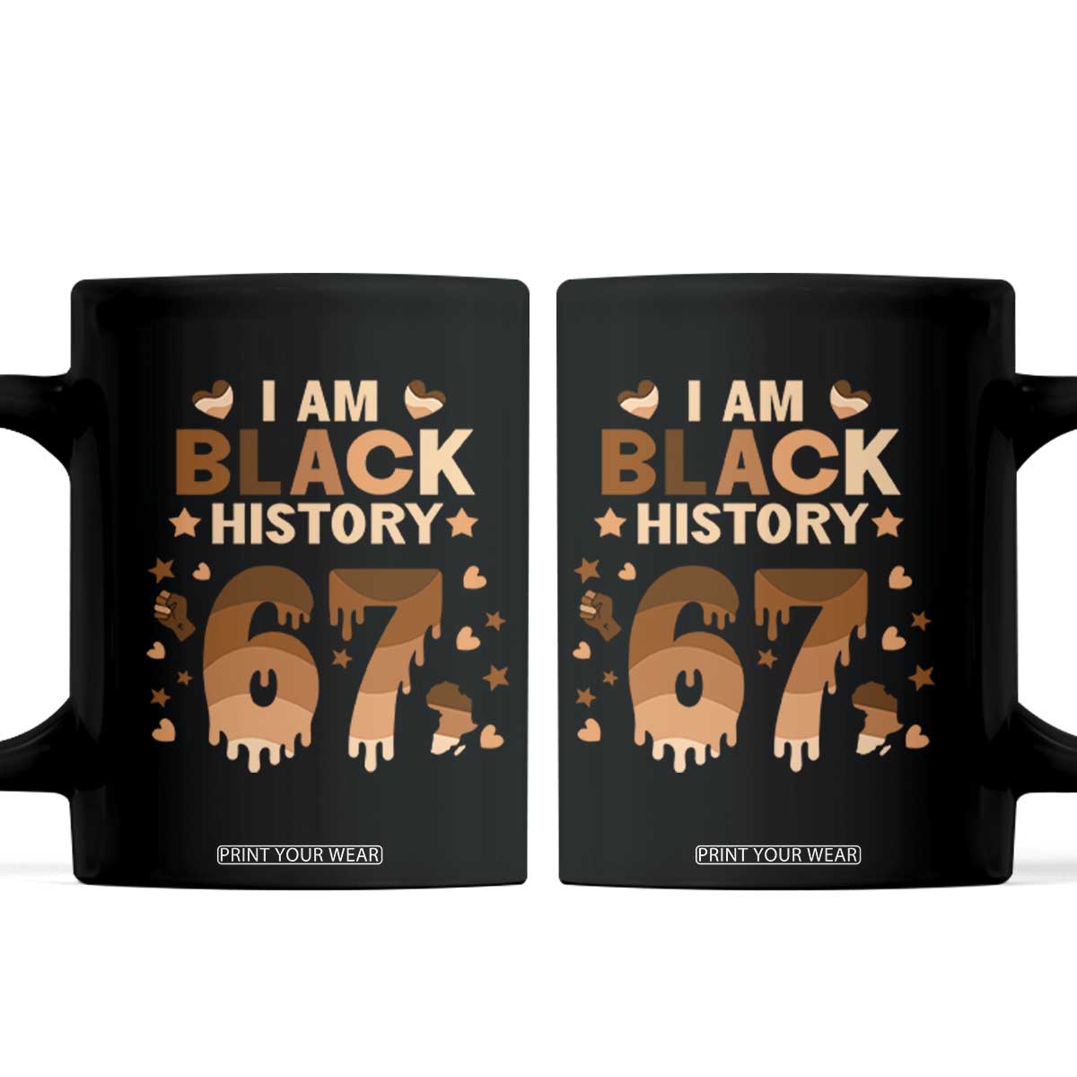 Funny Melanin Six Seven Meme Coffee Mug African American Gift TS12 Black Print Your Wear