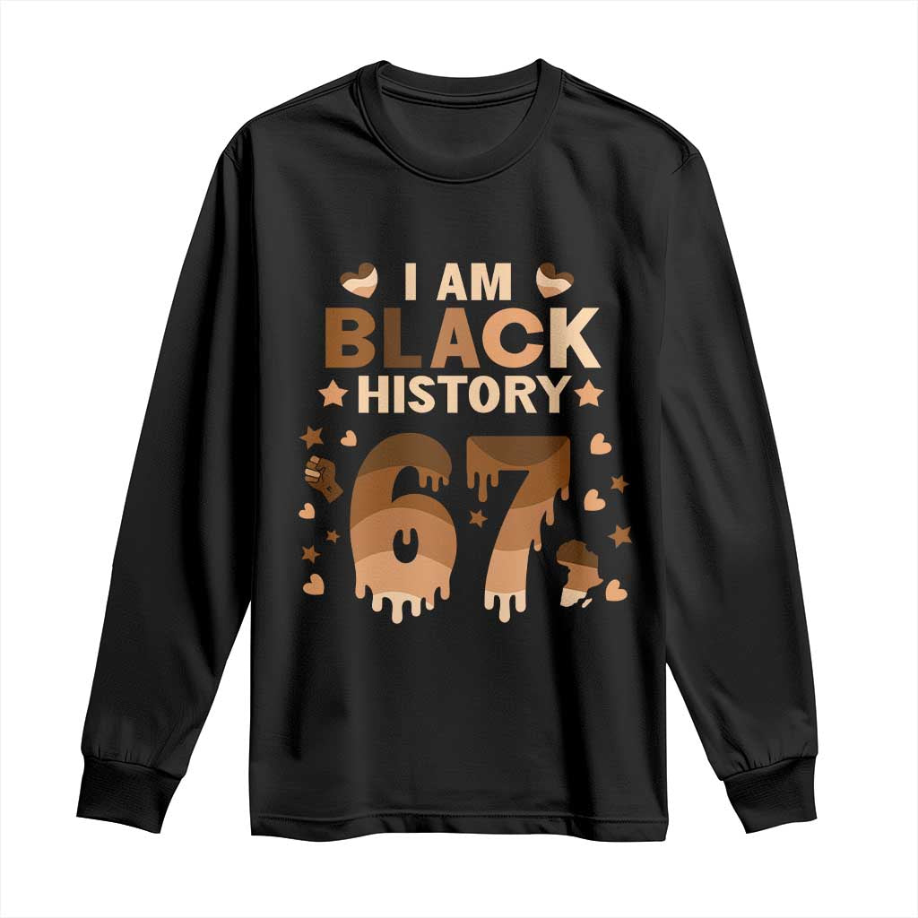 Funny Melanin Six Seven Meme Long Sleeve Shirt African American Gift TS12 Black Print Your Wear