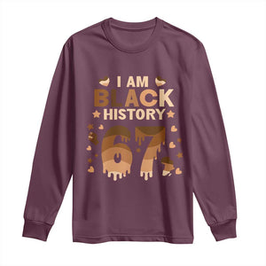 Funny Melanin Six Seven Meme Long Sleeve Shirt African American Gift TS12 Maroon Print Your Wear