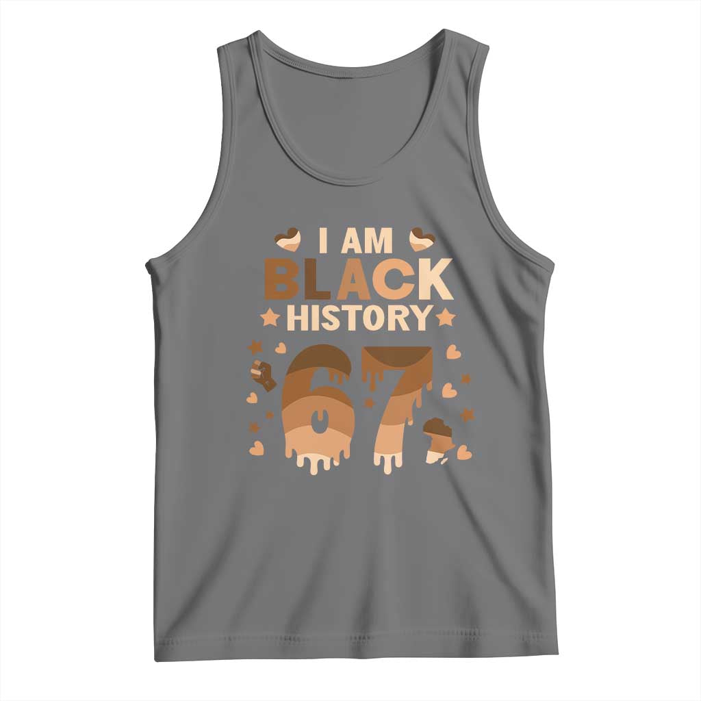 Funny Melanin Six Seven Meme Tank Top African American Gift TS12 Black Heather Print Your Wear