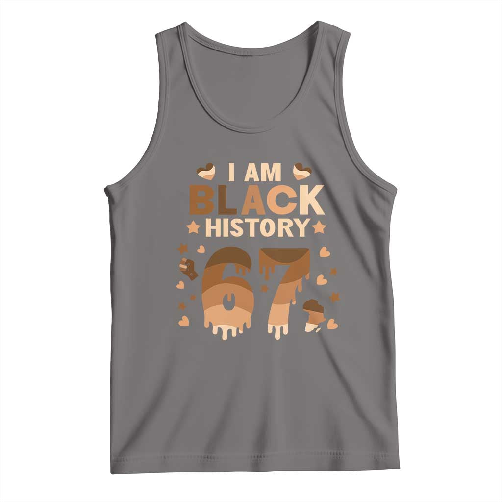 Funny Melanin Six Seven Meme Tank Top African American Gift TS12 Deep Heather Print Your Wear