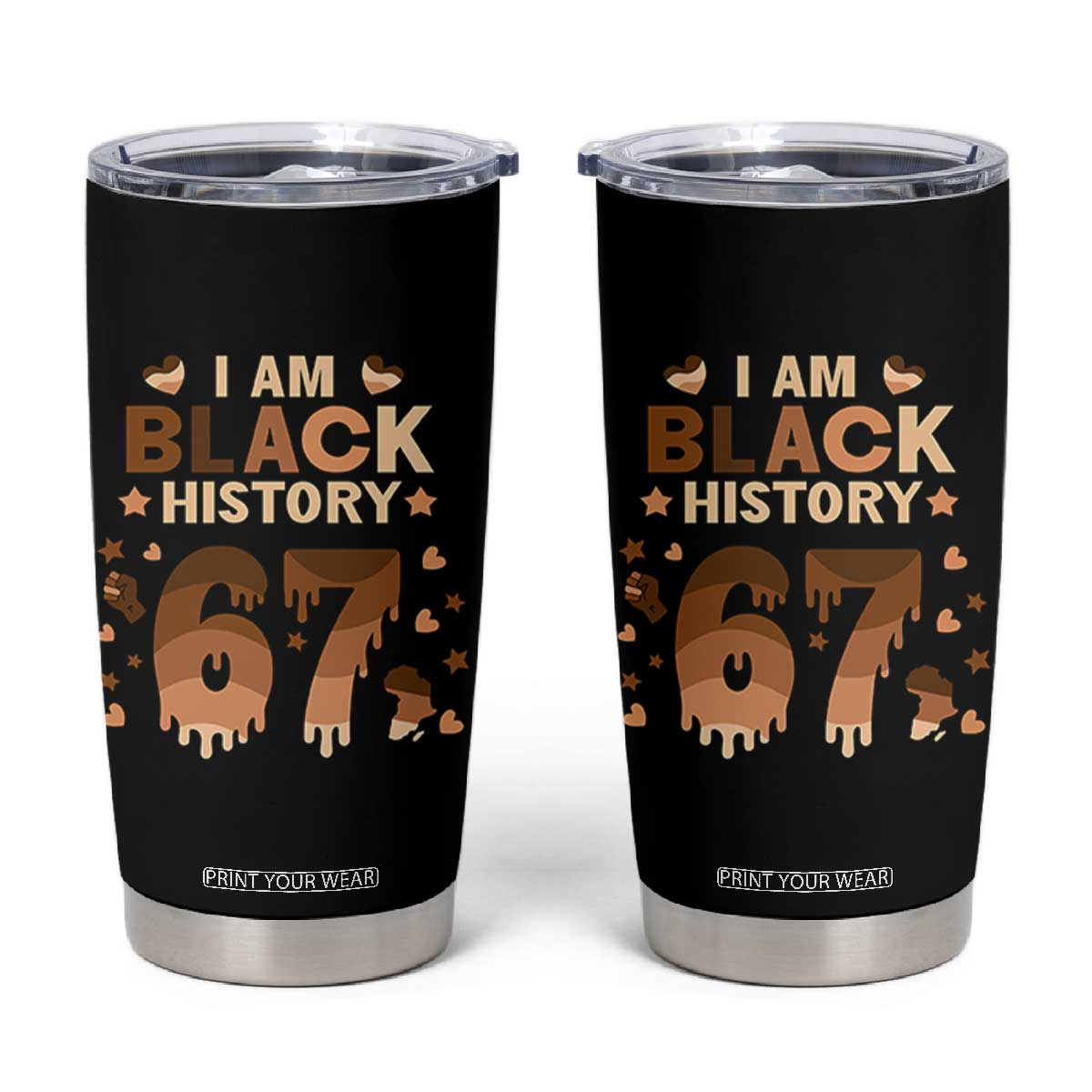 Funny Melanin Six Seven Meme Tumbler Cup African American Gift TS12 Black Print Your Wear
