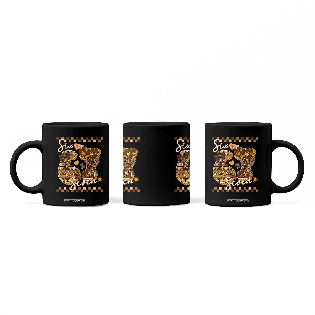Funny African American Melanin Gift Coffee Mug Six Seven Meme TS12 Print Your Wear