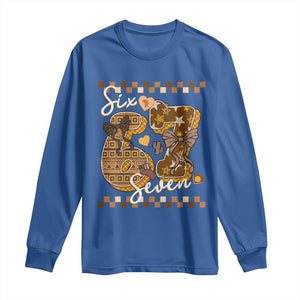Funny African American Melanin Gift Long Sleeve Shirt Six Seven Meme TS12 Royal Blue Print Your Wear
