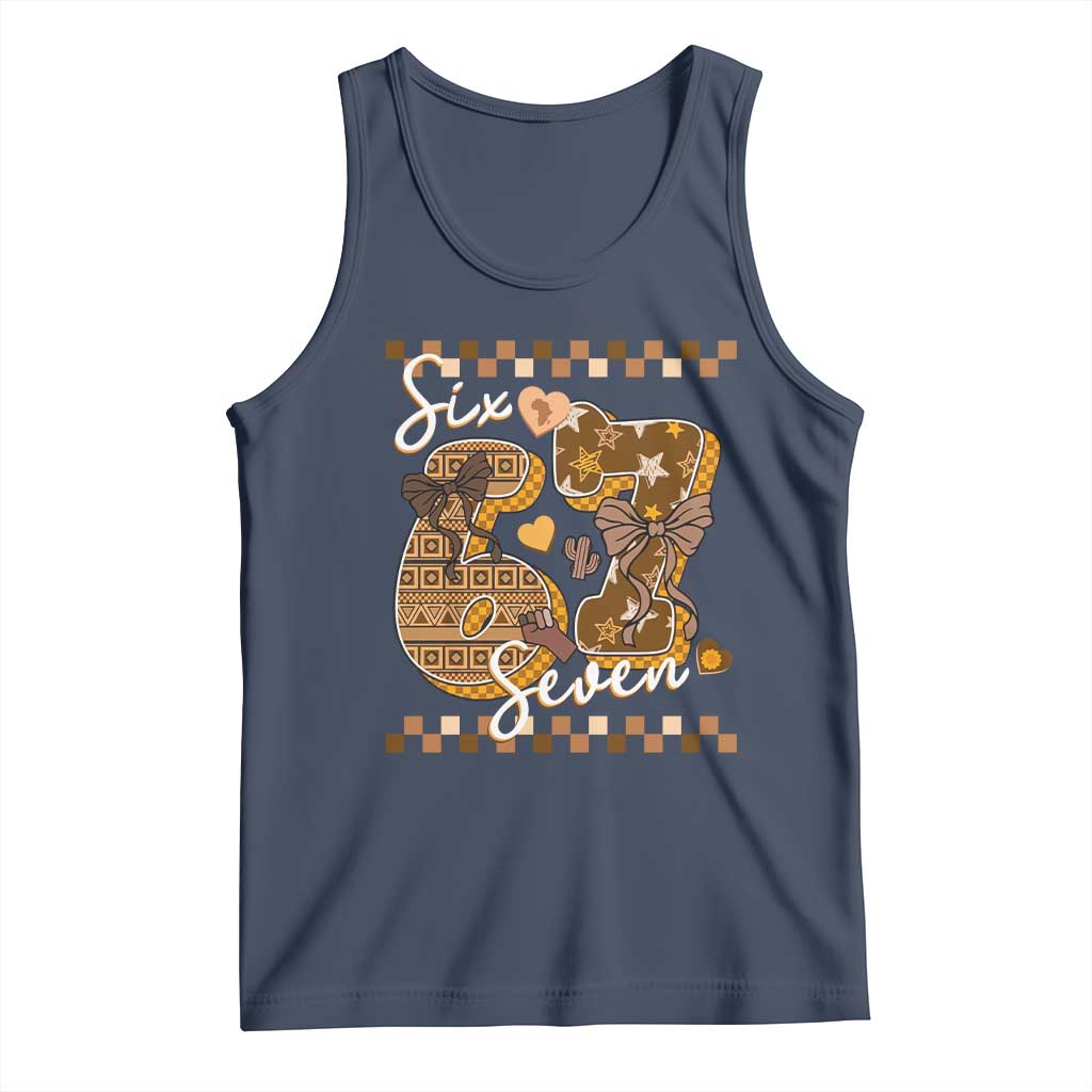 Funny African American Melanin Gift Tank Top Six Seven Meme TS12 Navy Print Your Wear
