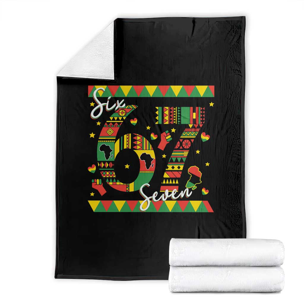 Funny Six Seven Meme Throw Blanket Pan African Culture Gift TS12 Black Print Your Wear
