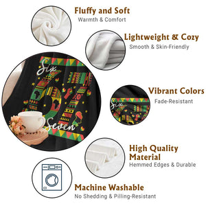 Funny Six Seven Meme Throw Blanket Pan African Culture Gift TS12 Print Your Wear