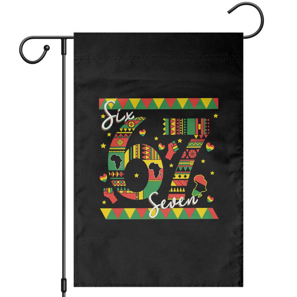 Funny Six Seven Meme Garden Flag Pan African Culture Gift TS12 Black Print Your Wear