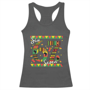 Funny Six Seven Meme Racerback Tank Top Pan African Culture Gift TS12 Dark Heather Print Your Wear