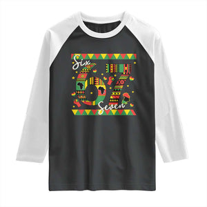 Funny Six Seven Meme Raglan Shirt Pan African Culture Gift TS12 Black White Print Your Wear