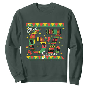 Funny Six Seven Meme Sweatshirt Pan African Culture Gift TS12 Dark Forest Green Print Your Wear