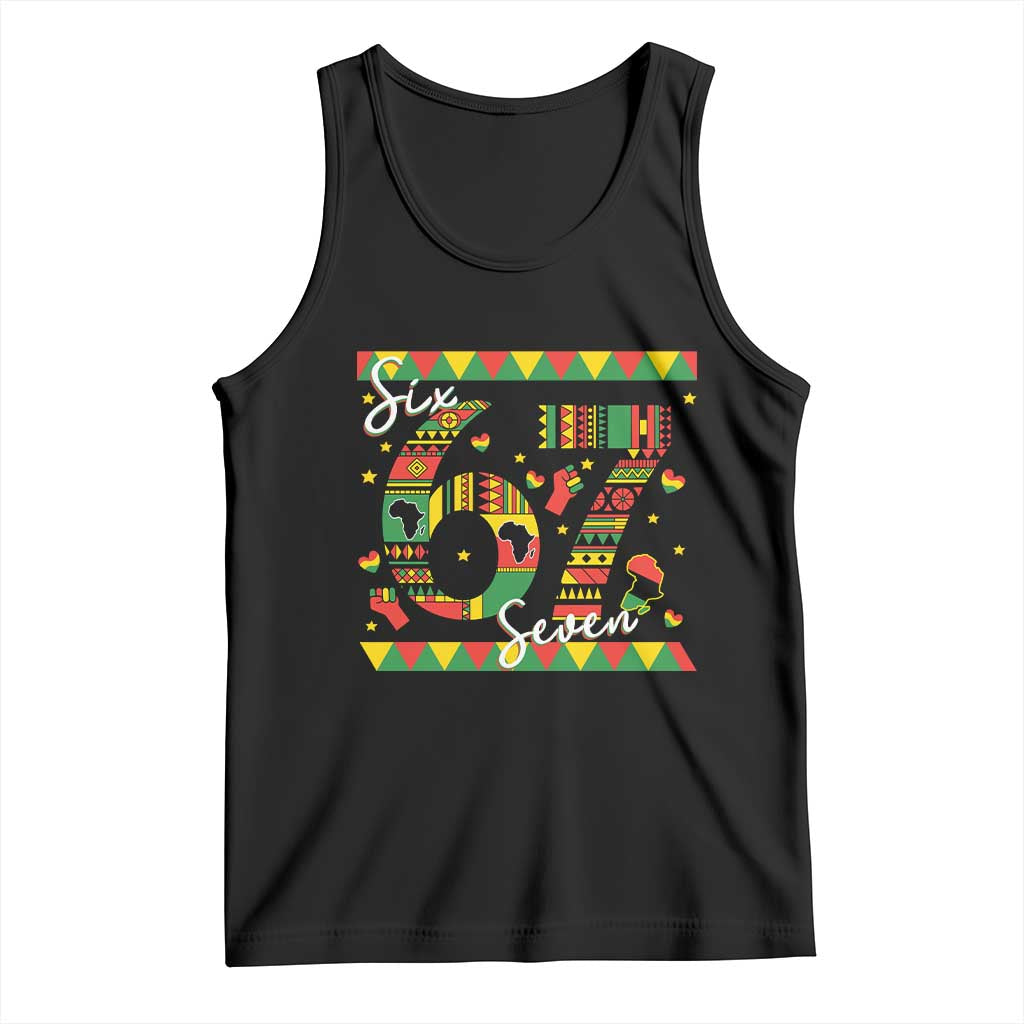 Funny Six Seven Meme Tank Top Pan African Culture Gift TS12 Black Print Your Wear