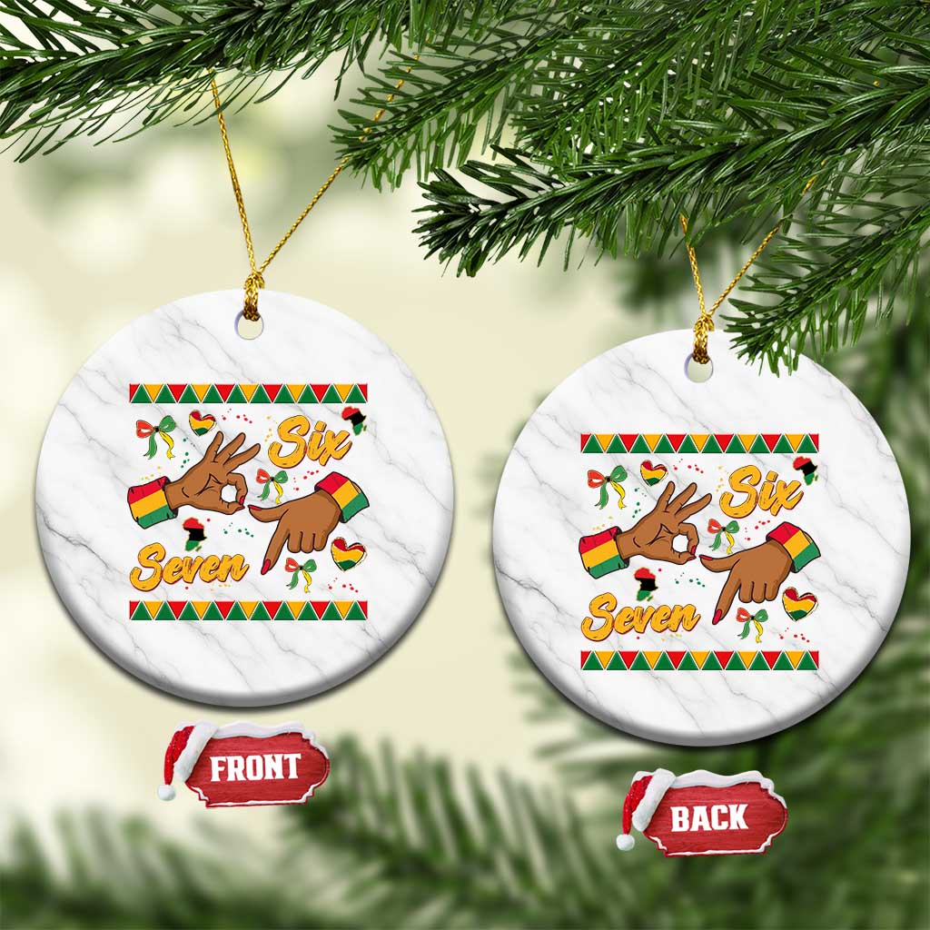 Funny 67 Meme Black History Month Ceramic Ornament Gen Z Alpha Gift TS12 1pc White Marble Print Your Wear