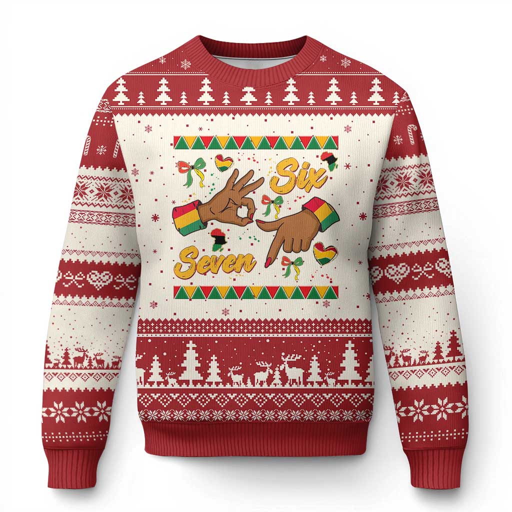 Funny 67 Meme Black History Month Ugly Christmas Sweater Gen Z Alpha Gift TS12 Beige Red Print Your Wear
