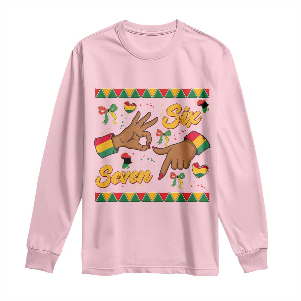 Funny 67 Meme Black History Month Long Sleeve Shirt Gen Z Alpha Gift TS12 Light Pink Print Your Wear