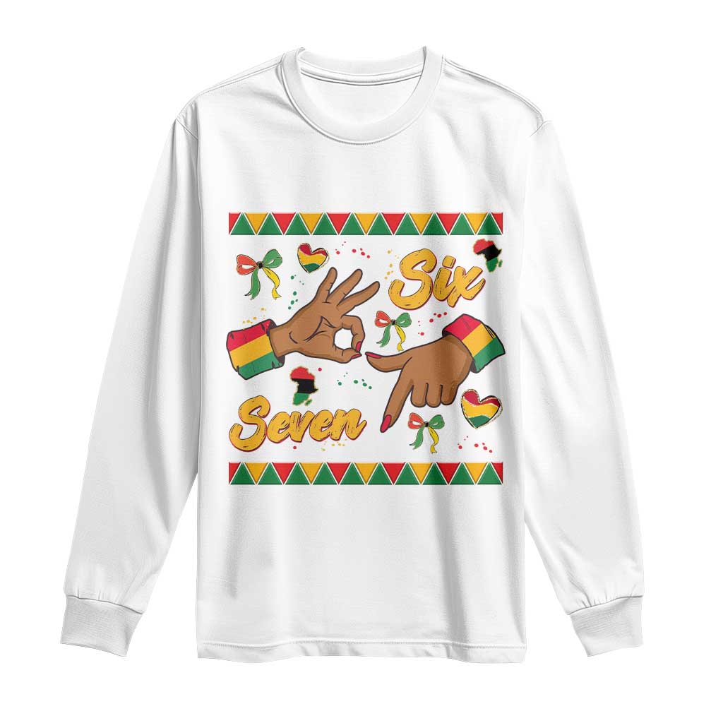 Funny 67 Meme Black History Month Long Sleeve Shirt Gen Z Alpha Gift TS12 White Print Your Wear