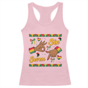 Funny 67 Meme Black History Month Racerback Tank Top Gen Z Alpha Gift TS12 Light Pink Print Your Wear