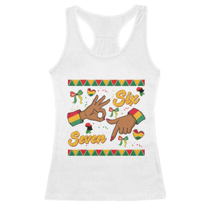 Funny 67 Meme Black History Month Racerback Tank Top Gen Z Alpha Gift TS12 White Print Your Wear