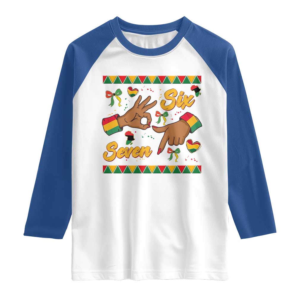 Funny 67 Meme Black History Month Raglan Shirt Gen Z Alpha Gift TS12 White Royal Print Your Wear