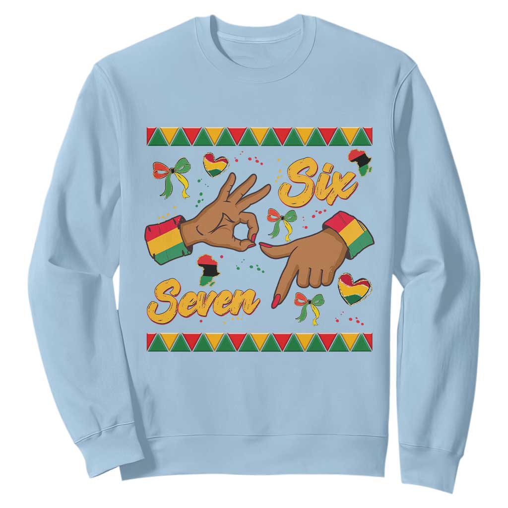 Funny 67 Meme Black History Month Sweatshirt Gen Z Alpha Gift TS12 Light Blue Print Your Wear