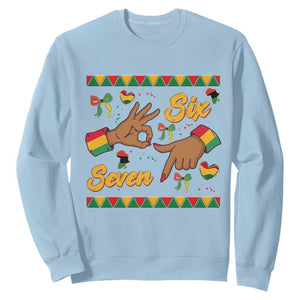 Funny 67 Meme Black History Month Sweatshirt Gen Z Alpha Gift TS12 Light Blue Print Your Wear