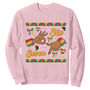 Funny 67 Meme Black History Month Sweatshirt Gen Z Alpha Gift TS12 Light Pink Print Your Wear