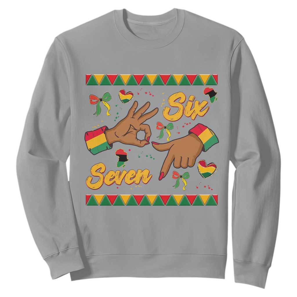 Funny 67 Meme Black History Month Sweatshirt Gen Z Alpha Gift TS12 Sport Gray Print Your Wear