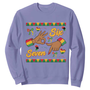 Funny 67 Meme Black History Month Sweatshirt Gen Z Alpha Gift TS12 Violet Print Your Wear