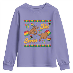 Funny 67 Meme Black History Month Youth Sweatshirt Gen Z Alpha Gift TS12 Violet Print Your Wear