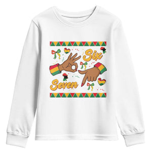 Funny 67 Meme Black History Month Youth Sweatshirt Gen Z Alpha Gift TS12 White Print Your Wear