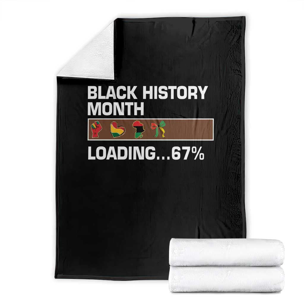 Funny Black History Month Loading Throw Blanket Six Seven Meme TS12 Black Print Your Wear