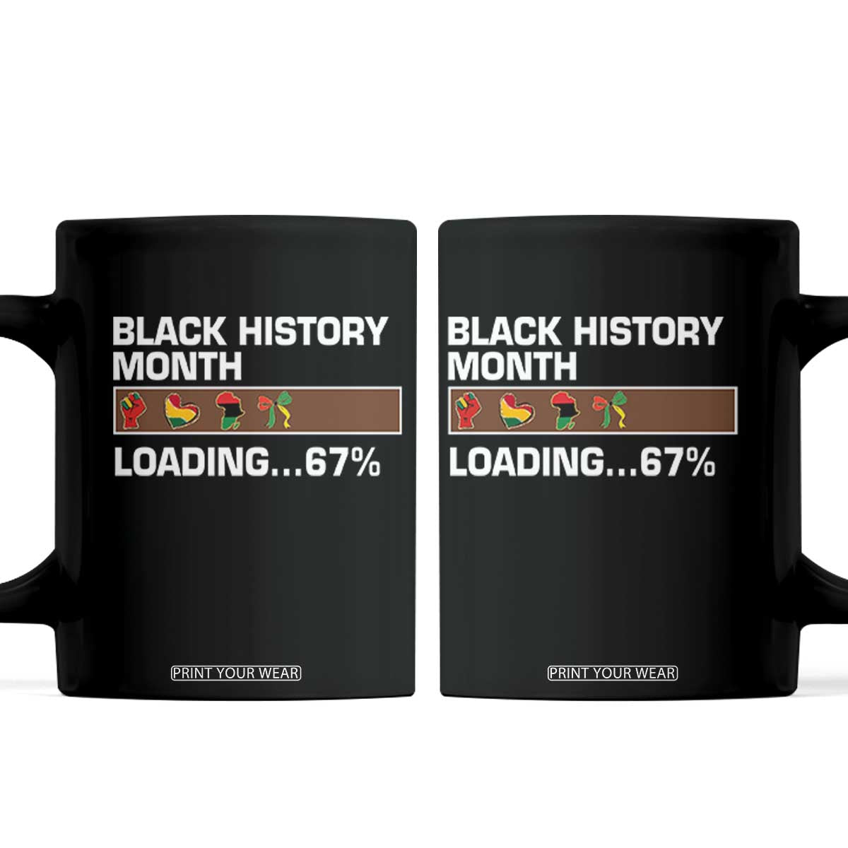 Funny Black History Month Loading Coffee Mug Six Seven Meme TS12 Black Print Your Wear