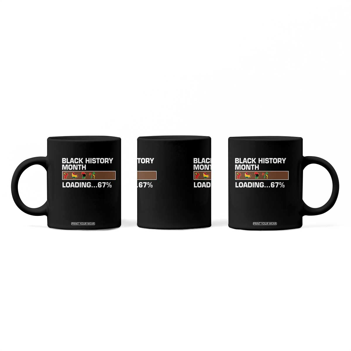 Funny Black History Month Loading Coffee Mug Six Seven Meme TS12 Print Your Wear