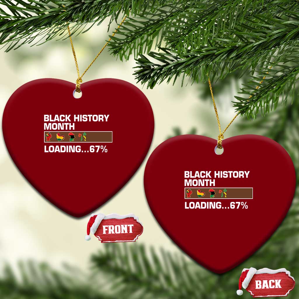 Funny Black History Month Loading Ceramic Ornament Six Seven Meme TS12 Print Your Wear