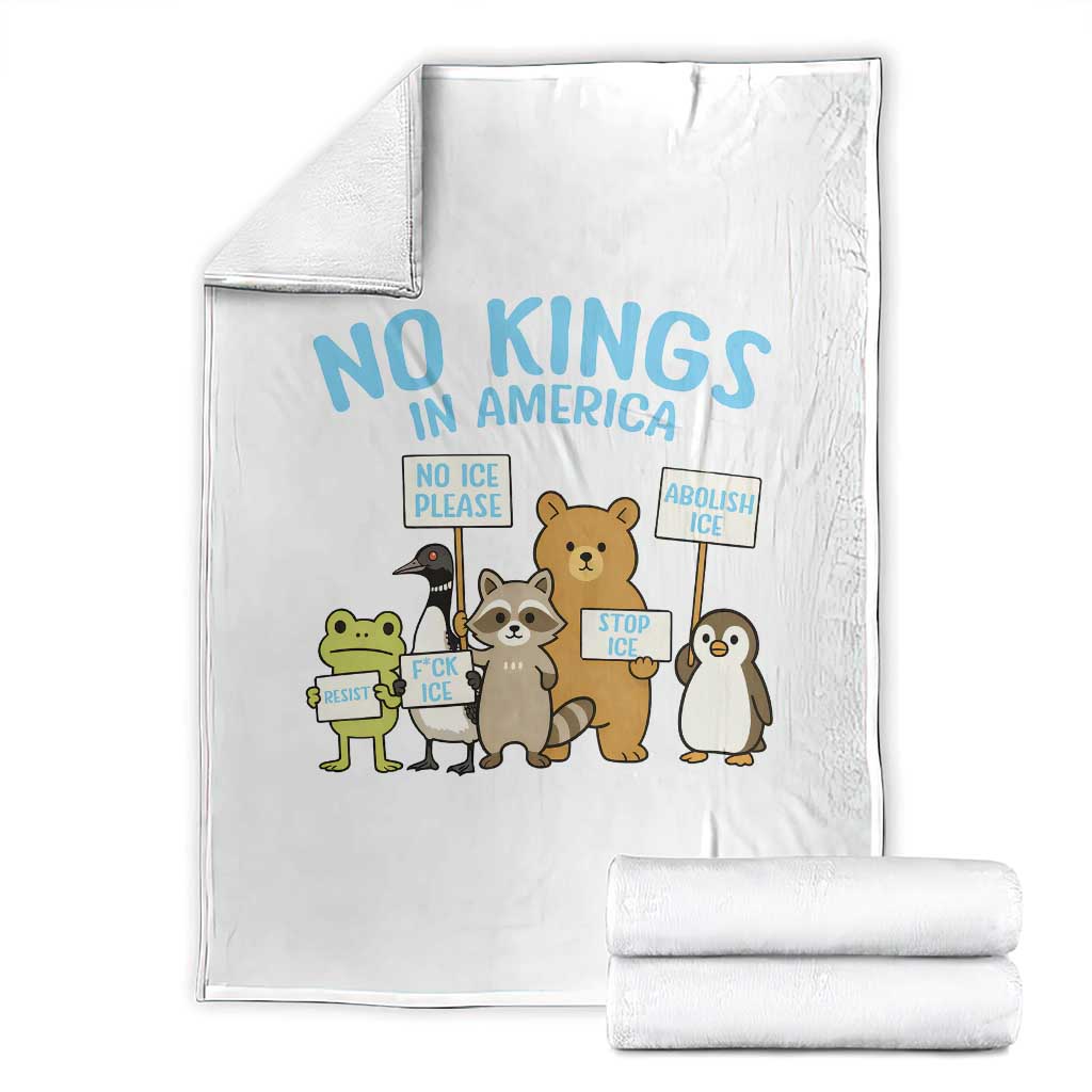 Funny Protest Animals Abolish Ice Throw Blanket Minneapolis USA Support Gift TS12 White Print Your Wear